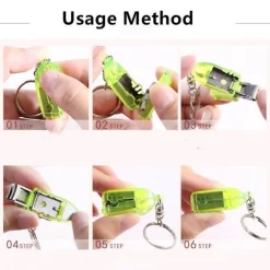 The Relaxation Nook Gesundheits-Gadgets|Gesundheits- Und Entspannungstools-Nagelknipser-Schlüsselanhänger aus Edelstahl – Tragbares Pflegewerkzeug