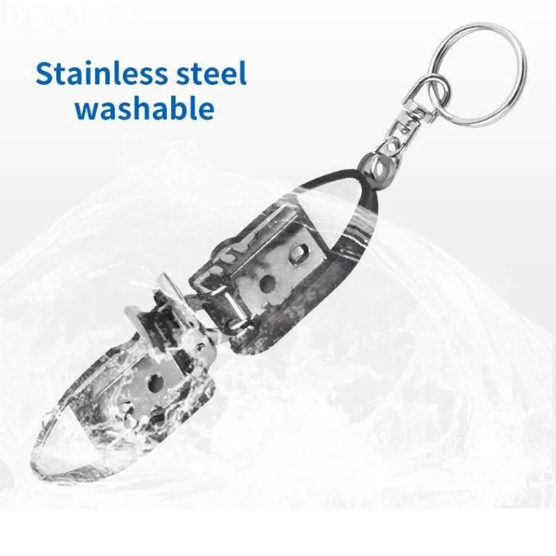 The Relaxation Nook Gesundheits-Gadgets|Gesundheits- Und Entspannungstools-Nagelknipser-Schlüsselanhänger aus Edelstahl – Tragbares Pflegewerkzeug