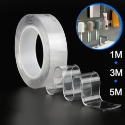 Cozy Living Heimwerkzeuge-Nano-Doppelklebeband – Ablösbarer Klebstoff für die Verwendung auf mehreren Oberflächen