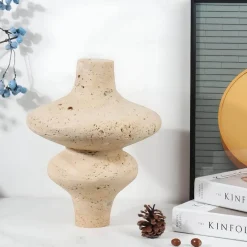 Flourish Vases Wohndeko-Natürliche vase – Elegantes Steindekor