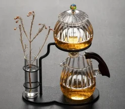 Brew Bliss Küche & Esszimmer-Nature Leaf magnetisches halbautomatisches Teeservice