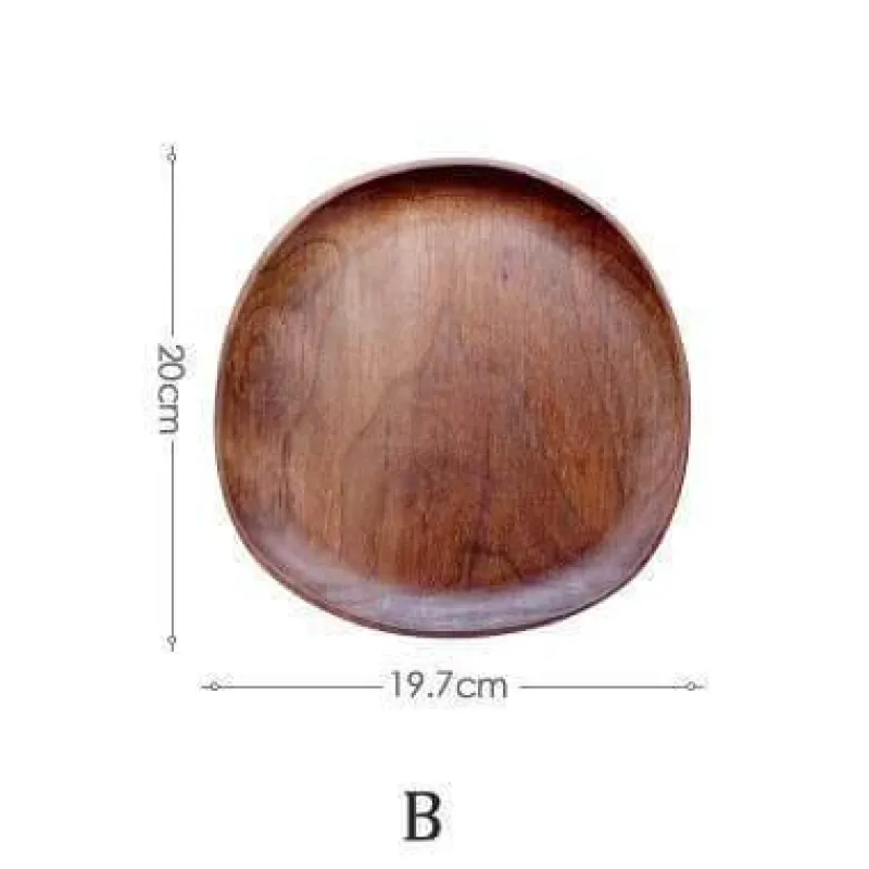 The Decor Haven Küche & Esszimmer-Naturholzteller - Unregelmäßiges Holzgeschirr