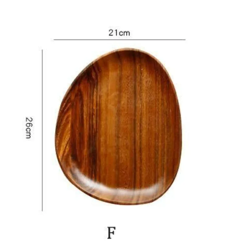 The Decor Haven Küche & Esszimmer-Naturholzteller - Unregelmäßiges Holzgeschirr