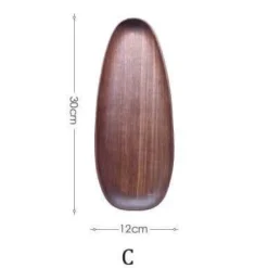 The Decor Haven Küche & Esszimmer-Naturholzteller - Unregelmäßiges Holzgeschirr