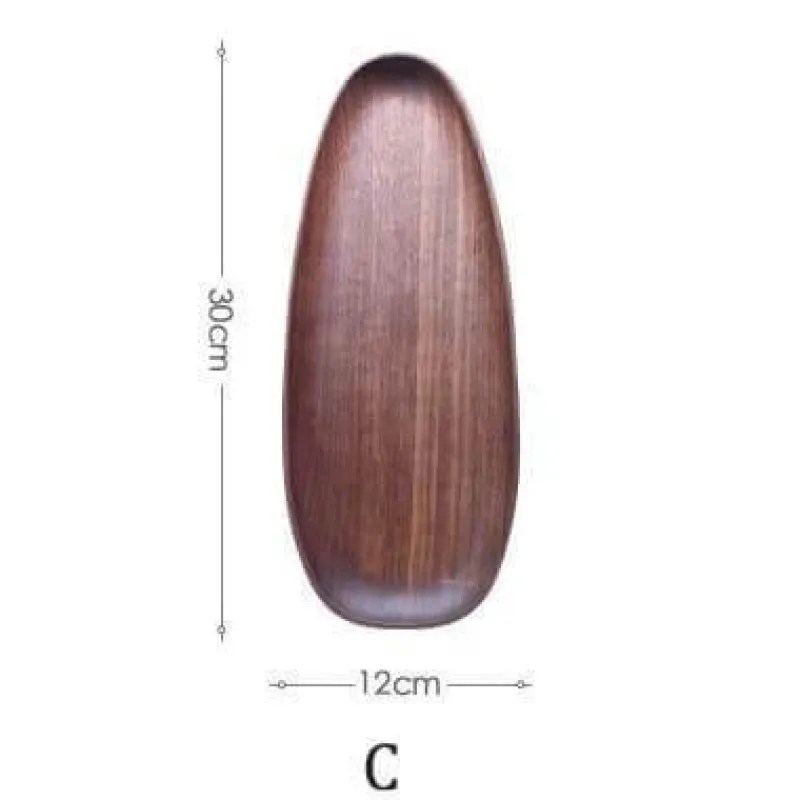 The Decor Haven Küche & Esszimmer-Naturholzteller - Unregelmäßiges Holzgeschirr