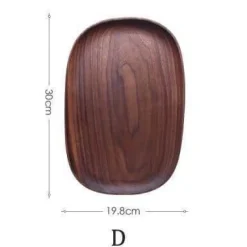 The Decor Haven Küche & Esszimmer-Naturholzteller - Unregelmäßiges Holzgeschirr