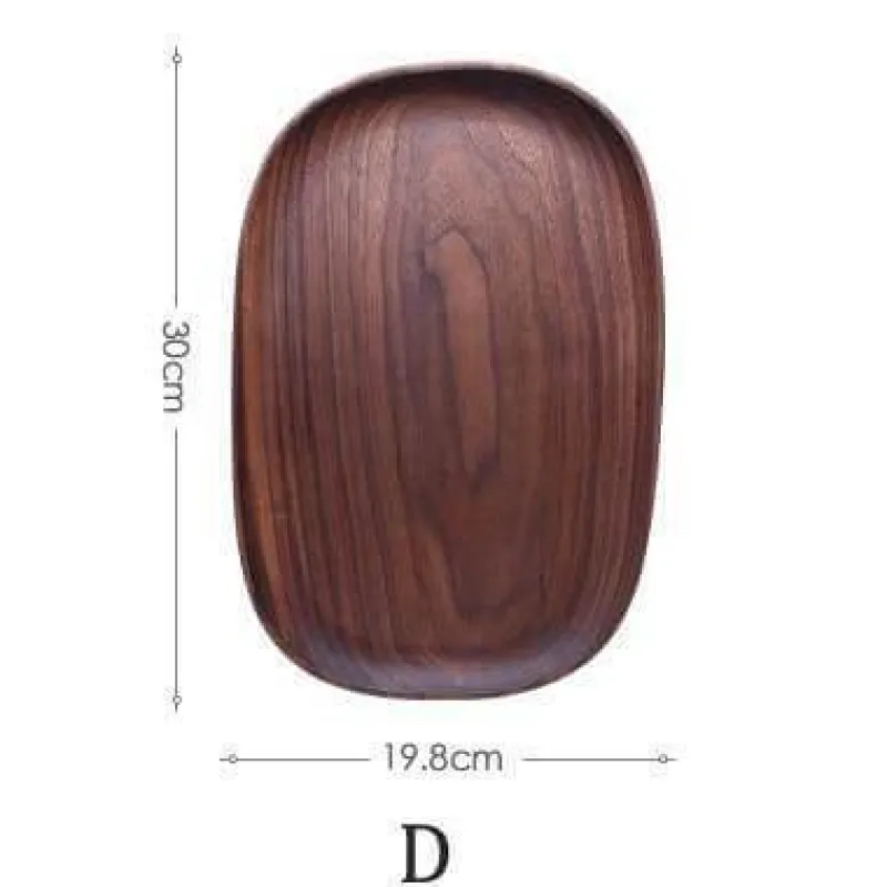 The Decor Haven Küche & Esszimmer-Naturholzteller - Unregelmäßiges Holzgeschirr