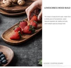 The Decor Haven Küche & Esszimmer-Naturholzteller - Unregelmäßiges Holzgeschirr