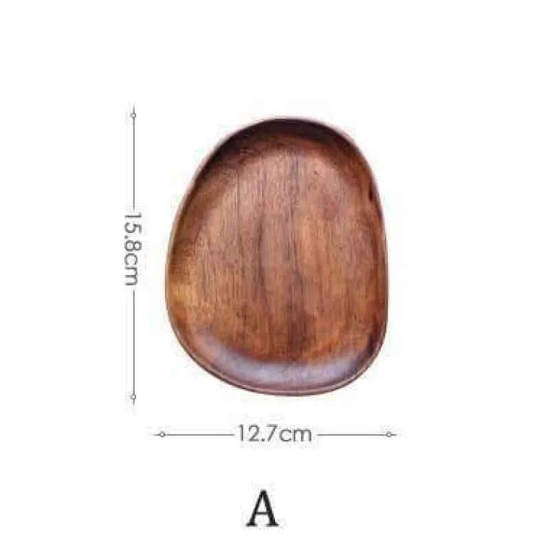 The Decor Haven Küche & Esszimmer-Naturholzteller - Unregelmäßiges Holzgeschirr