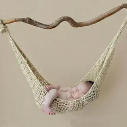 Kinder The Decor Haven Kinderzimmermöbel-Neugeborenen Häkel-Hängematte Cocoon - Foto-Requisite