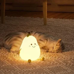 Comfort u0026 Style Beleuchtung-Niedliche Birnen-Nachttischlampe mit Touch-Funktion