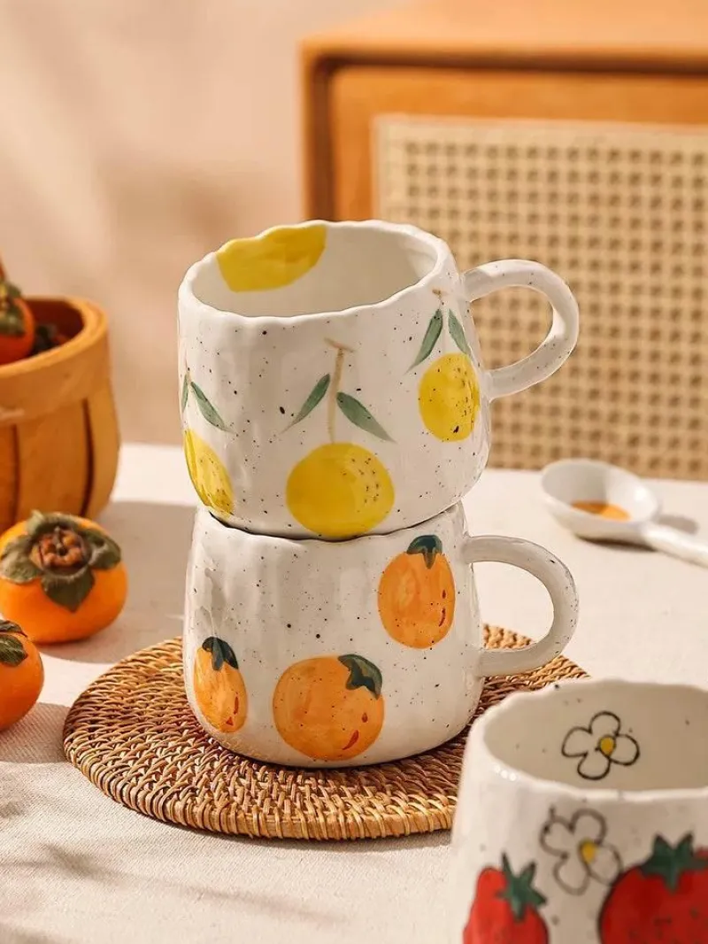 Plates u0026 More Küche & Esszimmer-Niedliche Cartoon-Obstbecher - Keramik-Kaffee-Teetassen