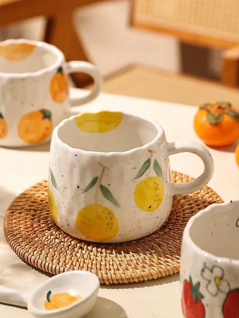 Plates u0026 More Küche & Esszimmer-Niedliche Cartoon-Obstbecher - Keramik-Kaffee-Teetassen