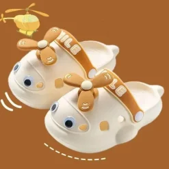 The Decor Haven Babykleidung|Babykleidung-Niedliche Hubschrauber-Hausschuhe für Kinder – weiche Plüsch-Hausschuhe