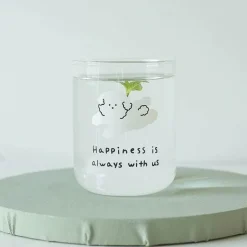 Plates u0026 More Küche & Esszimmer-Niedlicher Glasbecher mit Hundemotiv – hitzebeständiger Cartoon-Kaffee- und Saftbecher