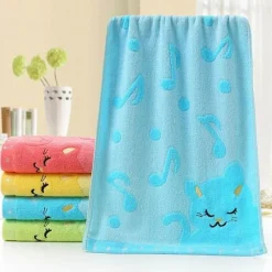 Tom Küche & Esszimmer-Niedliches Kätzchen-Handtuch aus Bambusfaser – weiches, robustes Badetuch für Kinder