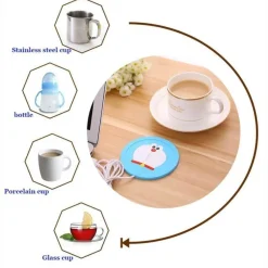 The Cozy Mug Küche & Esszimmer-Niedliches USB-Kaffeewärmtablett aus Silikon