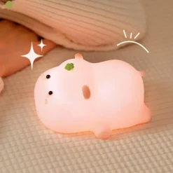 Illuminate Home Beleuchtung-Nilpferd-Baby-Nachtlicht – süße Kinderzimmerlampe für Kinder