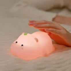 Illuminate Home Beleuchtung-Nilpferd-Baby-Nachtlicht – süße Kinderzimmerlampe für Kinder