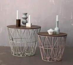 Cozy Living Möbel-Nordic Art Korbstuhl- und Tischset – Stilvolles Wohndekor