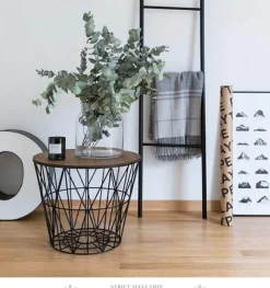 Cozy Living Möbel-Nordic Art Korbstuhl- und Tischset – Stilvolles Wohndekor