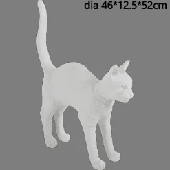 Comfort u0026 Style Beleuchtung-Nordic Cat Table Lamp - Decorative Resin Lighting Fixture