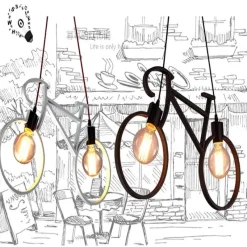 Comfort u0026 Style Beleuchtung-Nordic Chandelier - Modern Bicycle Droplight Lamp