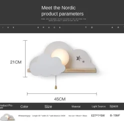 Comfort u0026 Style Beleuchtung-Nordic Cloud Sky LED Wall Lamp - Kids Room Decor