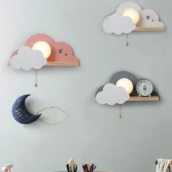 Comfort u0026 Style Beleuchtung-Nordic Cloud Sky LED Wall Lamp - Kids Room Decor