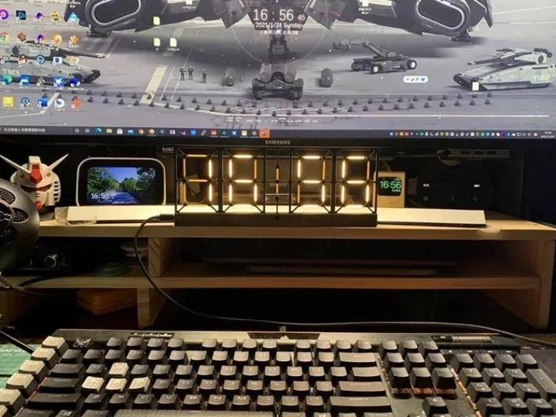 Comfort u0026 Style Beleuchtung-Nordic Double-Sided LED Clock - Modern Design Timepiece