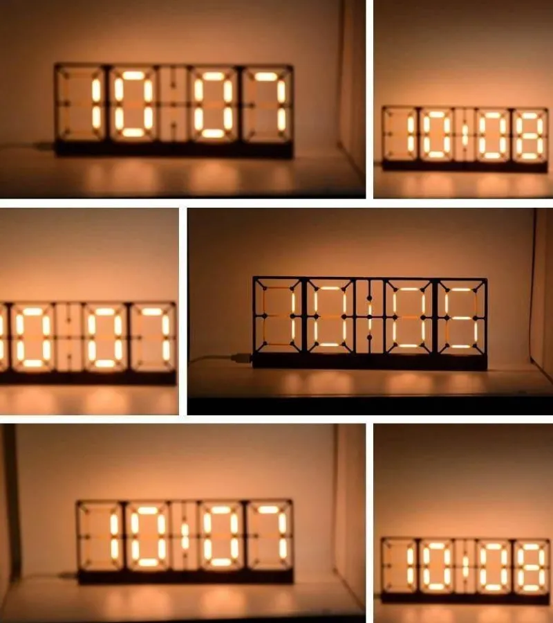 Comfort u0026 Style Beleuchtung-Nordic Double-Sided LED Clock - Modern Design Timepiece