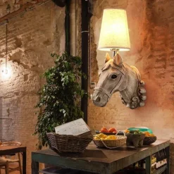Comfort u0026 Style Beleuchtung-Nordic Horse Wall Lamp - Decorative Home Light Fixture
