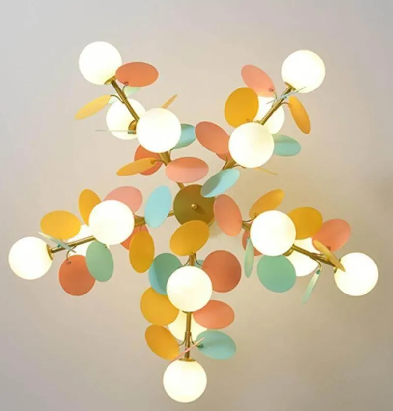 Comfort u0026 Style Beleuchtung-Nordic Multicolor LED Pendant Lights - Artistic Tree Design