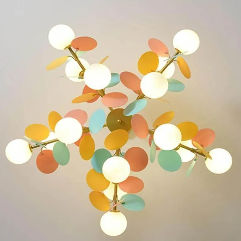 Comfort u0026 Style Beleuchtung-Nordic Multicolor LED Pendant Lights - Artistic Tree Design