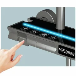 The Blissful Bath Badezimmer-Nordic Piano Key Ambient Light Shower Set - Elegant LED Bathroom Lighting