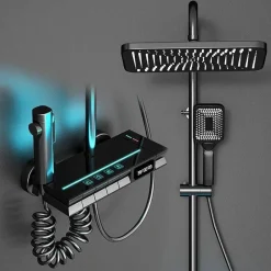 The Blissful Bath Badezimmer-Nordic Piano Key Ambient Light Shower Set - Elegant LED Bathroom Lighting