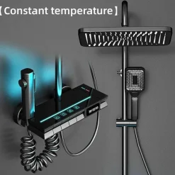 The Blissful Bath Badezimmer-Nordic Piano Key Ambient Light Shower Set - Elegant LED Bathroom Lighting