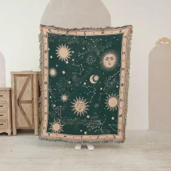 The Blanket Nook Bettzeug-Nordic Star Decke - Sonnengott Picknickmatte Sofabezug