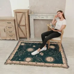 The Blanket Nook Bettzeug-Nordic Star Decke - Sonnengott Picknickmatte Sofabezug