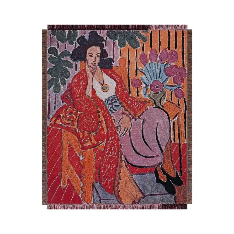 Warm Embrace Bettzeug-Nordische abstrakte Decke – Vielseitiges Outdoor-Dekor