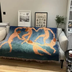 Warm Embrace Bettzeug-Nordische abstrakte Decke – Vielseitiges Outdoor-Dekor