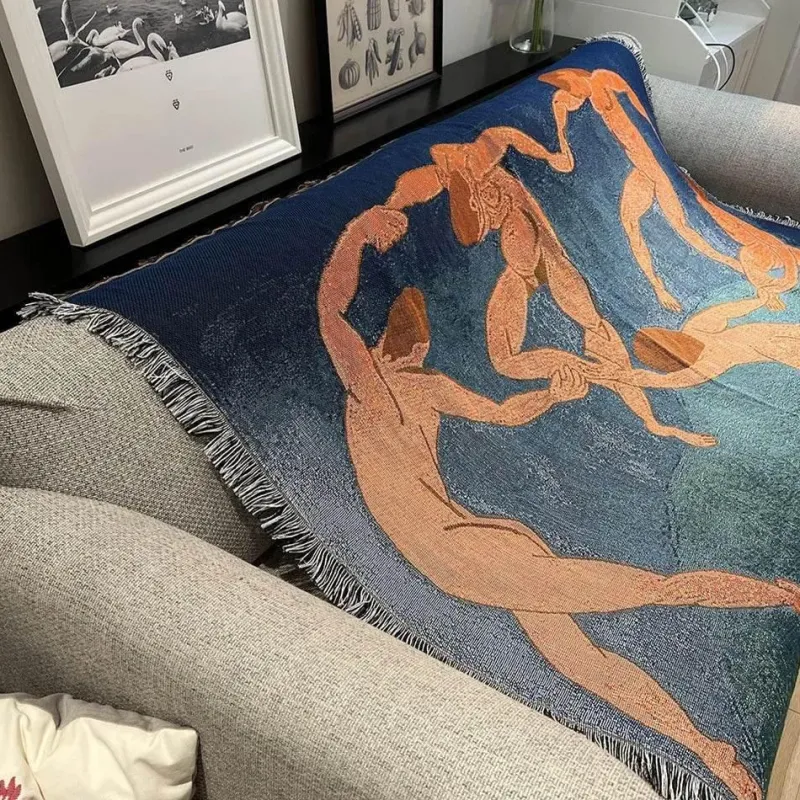 Warm Embrace Bettzeug-Nordische abstrakte Decke – Vielseitiges Outdoor-Dekor