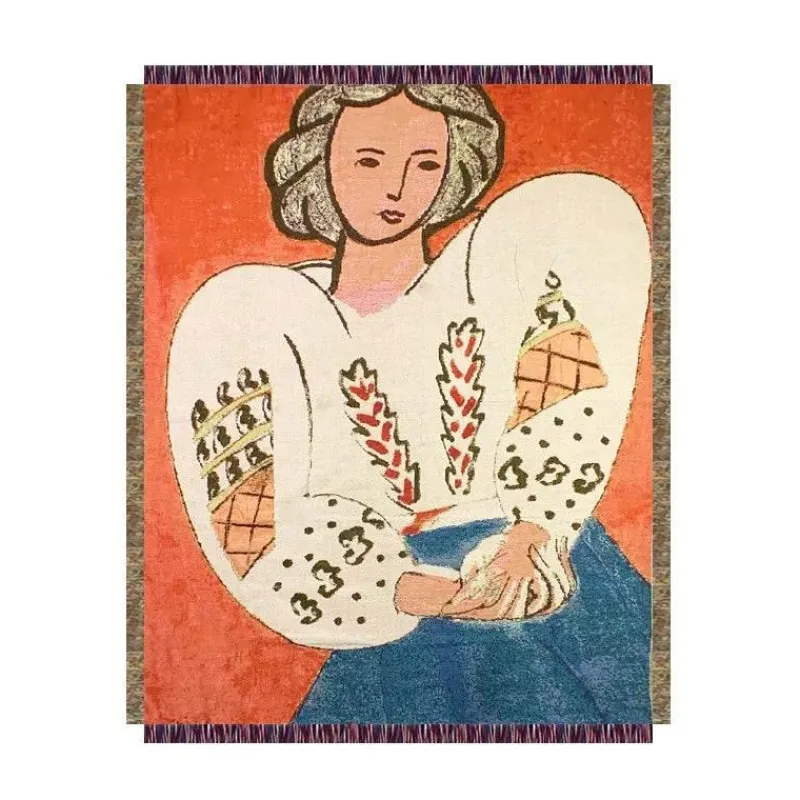 Warm Embrace Bettzeug-Nordische abstrakte Decke – Vielseitiges Outdoor-Dekor