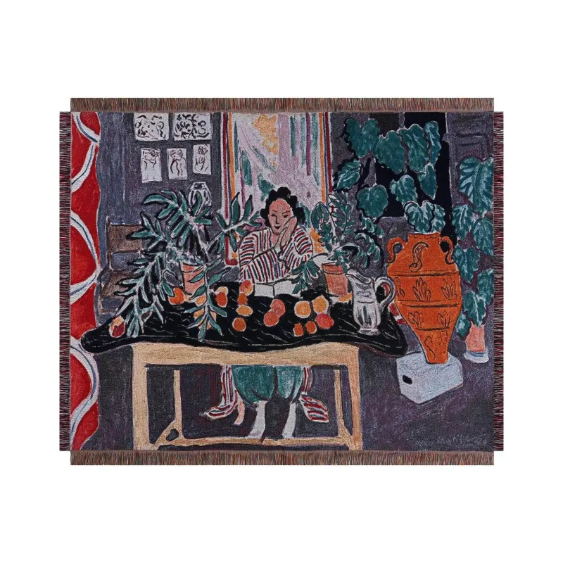 Warm Embrace Bettzeug-Nordische abstrakte Decke – Vielseitiges Outdoor-Dekor