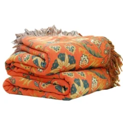 Wrap u0026 Relax Bettzeug-Nordische Baumwoll-Überwurfdecke – doppelseitiger Sofabezug und Tagesdecke