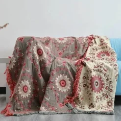 Wrap u0026 Relax Bettzeug-Nordische Baumwoll-Überwurfdecke – doppelseitiger Sofabezug und Tagesdecke