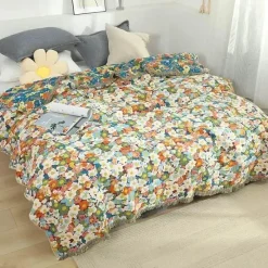 Wrap u0026 Relax Bettzeug-Nordische Baumwoll-Überwurfdecke – doppelseitiger Sofabezug und Tagesdecke