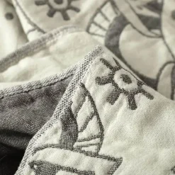 Wrap u0026 Relax Bettzeug-Nordische Baumwoll-Überwurfdecke – weiche und kühlende, klimatisierte Steppdecke für Betten und Sofas