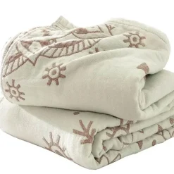 Wrap u0026 Relax Bettzeug-Nordische Baumwoll-Überwurfdecke – weiche und kühlende, klimatisierte Steppdecke für Betten und Sofas