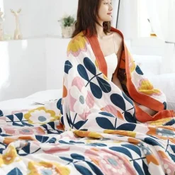 Cozy Haven Bettzeug-Nordische Baumwolldecke in Kingsize-Größe – weicher Boho-Überwurf für Bett und Sofa